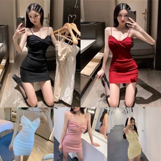 Eva Style🍒พร้อมส่ง✨เดรส เดรสสลิป  กระโปรงทรงเข้ารูปทรงเข้ารูป สุดเซ็กซี่ ชุดเดรสรัดรูป ชุดเดรสกระโปรงสั้น