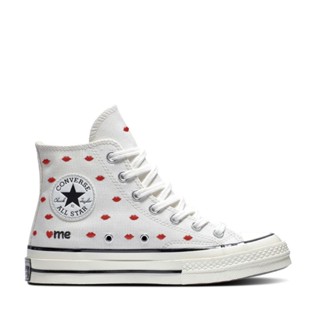 Converse รองเท้าผ้าใบ Sneakers CHUCK 70 CRAFTED WITH LOVE HI WHITE ผู้หญิง สีขาว - A01601CS2WTXX