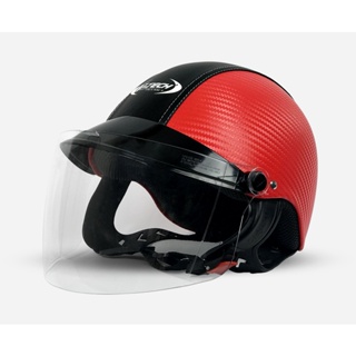 อะไหล่หมวกกันน็อค หมวกกันน็อคครึ่งใบ V-TECH Helmet  รุ่น KEVLA แถมฟรี แผ่นบังลมนิรภัย PC (สำหรับผู้ใหญ่)