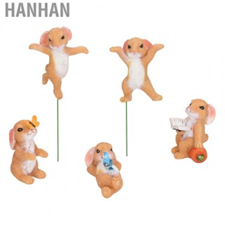 Hanhan Bunny Figurines  UV Resistant Finish Garden Bunny Figurines  for Patio