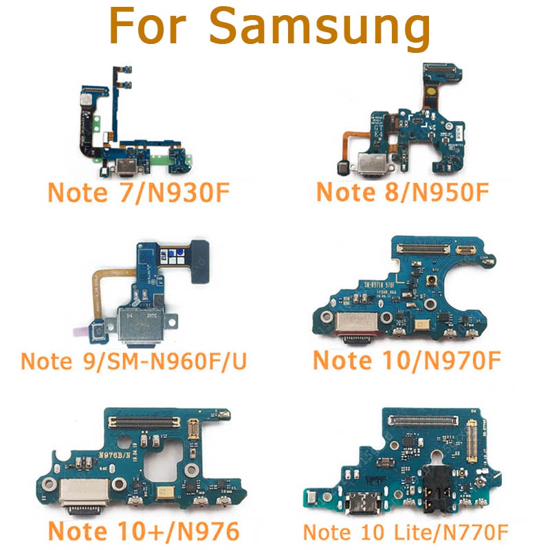บอร์ดชาร์จ อะไหล่โมดูลสํารอง สําหรับ Samsung Galaxy Note 7 8 9 10 Lite Note10 Plus