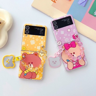 เคสป้องกันโทรศัพท์มือถือ PC ลายการ์ตูนอนิเมะน่ารัก สําหรับ Samsung Galaxy Z Flip 4 Z Flip 3 Z Flip4 Z Flip3