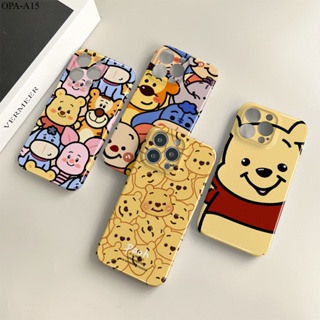 OPPO A78 A3S A12E A31 A15 A15S A12 A17 A17K A57 A77S A7 A5S A5 A9 2020 2022 5G 4G เคสออปโป้ สำหรับ Case Cartoon Pooh Bear เคส เคสโทรศัพท์ เคสมือถือ Hard Phone Cases