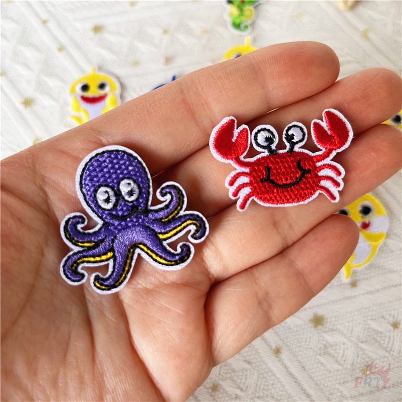 ♚ Cartoon S.h.a.r.k - Children's Song Iron-On Patch ♚ 1Pc DIY Sew on Iron on Badges Patches