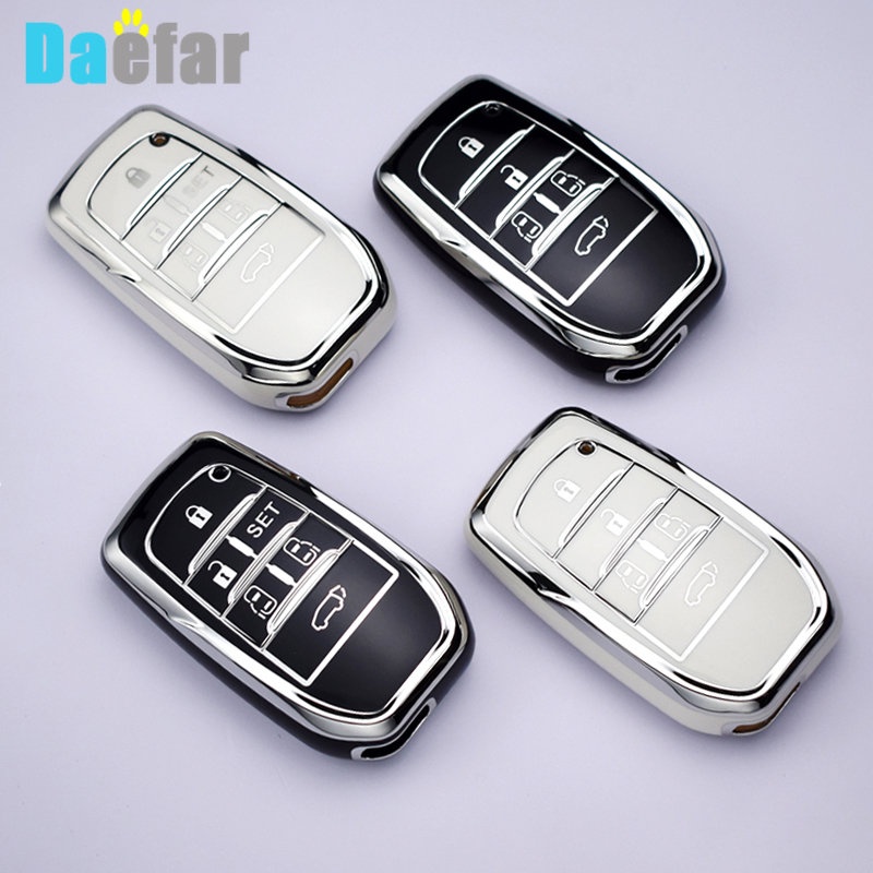เคสกุญแจรีโมทรถยนต์ TPU 5 6 ปุ่ม สําหรับ Toyota Alphard PREVIA Voxy Noah Esquire Vellfire Harrier