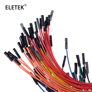 สายเคเบิลจัมเปอร์ 24AWG 1Pin ตัวเมีย เป็นตัวเมีย 25 ซม. 20 ชิ้น