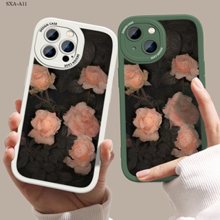 Samsung Galaxy A11 A12 A13 A21S A31 A32 A51 A71 4G 5G เคสซัมซุง สำหรับ Case Cartoon Pink Flowers Rose เคส เคสโทรศัพท์ เคสมือถือ Soft Phone Cases