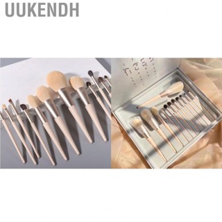 Uukendh 12pcs Makeup Brush Set Morandi Synthetic Fluid Foundation  Concealers Eye Shadows  Brushes