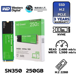 COINSคืน15%⚡FB9JMZV6⚡ WD GREEN SN350 250GB WDS250G2G0C SSD M.2PCIE รับประกัน 3ปี