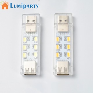 Lumiparty โคมไฟอ่านหนังสือ Usb สองด้าน ประหยัดพลังงาน ขนาดเล็ก แบบพกพา สําหรับพาวเวอร์แบงค์ พีซี แล็ปท็อป โน้ตบุ๊ก