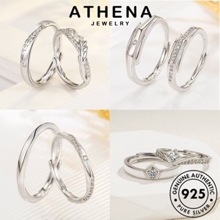 ATHENA JEWELRY เงิน เครื่องประดับ เกาหลี Silver คู่รัก แท้ แหวน 925 มอยส์ซาไนท์ไดมอนด์ ต้นฉบับ เครื่องประดับ แฟชั่น เรียบง่าย M064