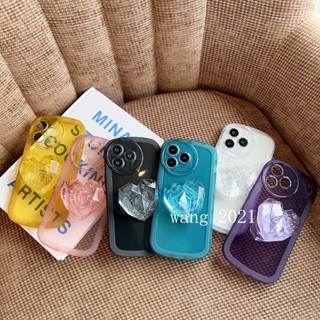 พร้อมส่ง เคสป้องกันโทรศัพท์มือถือใส แบบนิ่ม สีพื้น มีป็อบอัพ สําหรับ Realme C53 C55 NFC 2023 C53