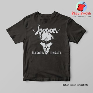 เสื้อยืด พิมพ์ลาย Venom BLACK METAL BAND สําหรับเด็ก