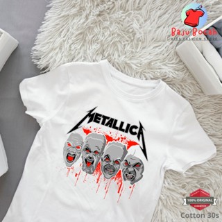 เสื้อยืด ลาย METALLICA สีขาว สําหรับเด็ก