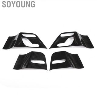 Soyoung Seat Switch Trim   Wear 4PCS Carbon Fiber Seat Switch Panel Cover  for Car