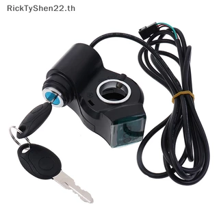 RickTyShen ไฟฟ้า Thumb คันเร่งแรงดันไฟฟ้าจอแสดงผลพร้อมกุญแจล็อค TH
