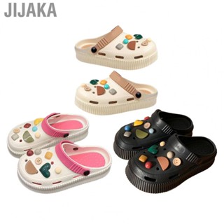 Jijaka Hollow Beach Shoes Closed Toe Thick Sole  Slip Soft Cute Women Hole Sandals for Summer