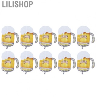 Lilishop Beer Mug Balloon  Durable Reusable Large Balloon 10 Pcs  for Anniversary for Wedding for Birthday