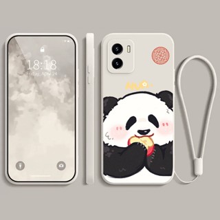 เคส vivo Y15S vivo Y15A vivo Y01 เคส กรณีโทรศัพท์นิ่มรูปแบบหมีแพนด้าโชคดี