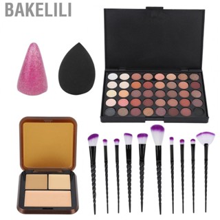 Bakelili Face Contour Palette Make Up Eye Shadows Natural Blendable Rich Colors Highly Pigmented Delicate with Makeup Egg for Beauty