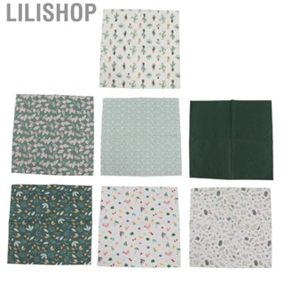 Lilishop X7Pcs Quilting Fabric DIY Hand Made Quilting Soft Cotton Twill Printed Fabric