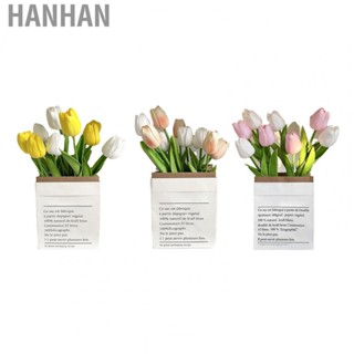 Hanhan Faux Flowers  9Pcs Fine Details Plastic Artificial Flowers  for Office