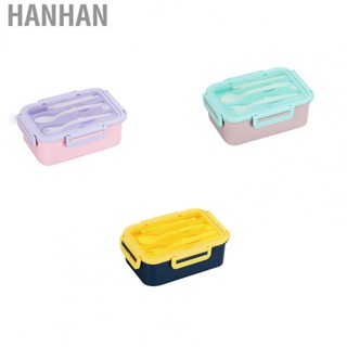 Hanhan Bento Lunch Box Large  Grid Design  Grade PP Portable Lunch Box for Home Office School Students