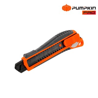 PUMPKIN Heavy-Duty Knife มีดคัตเตอร์ เลเซอร์ ใบมีด SK4 รุ่น Push Lock คัตเตอร์ ใบมีดดำ 13135 PTT-OG19P BLACKTOOLS เยี่ยม