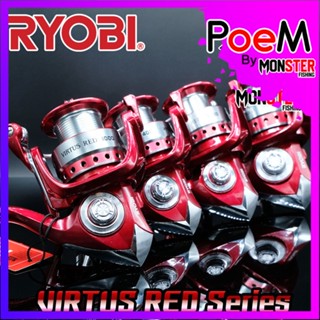 รอกสปินนิ่ง เรียวบิ RYOBI VIRTUS RED 1000/2000/3000/4000/5000/6000/8000 (สีแดง)