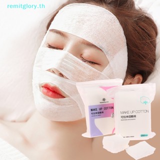 Remitglory ฟองน้ํา ผ้าฝ้ายแท้ ยืดหยุ่น สําหรับทําความสะอาดเครื่องสําอาง 200 ชิ้น