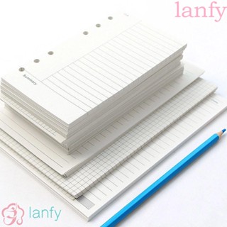 Lanfy แผ่นกระดาษเติม ลายตาราง 45 แผ่น สําหรับแพลนเนอร์รายวัน A5 A6 A7