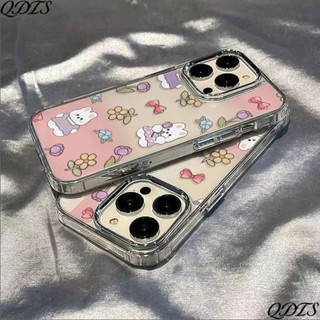 ✅เคสโทรศัพท์มือถือ แบบนิ่ม กันกระแทก ลายดอกไม้ และกระต่าย สําหรับ Apple Iphone 7 128 14pro 1113 plus I3SD