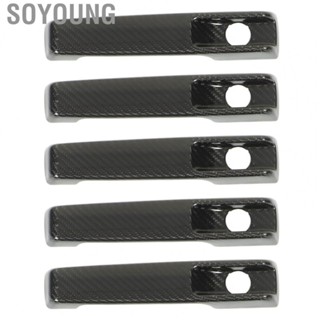 Soyoung Car Exterior Door Handle Panel Carbon Fiber Outer Handle Cover Trim  Replacement for Mercedes‑Benz G‑Class W463 W464