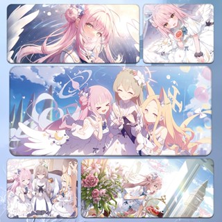 Blue Archive Misono Mika Mouse pad keyboard pad table pad แผ่นรองเมาส์แบบแผ่นรองเมาส์บอร์ดสีฟ้ากรอบสีดำมิกะขนาดใหญ่ล็อคด้านข้างแผ่นรองเมาส์แบบแผ่นรองเมาส์ชนิดแผ่น
