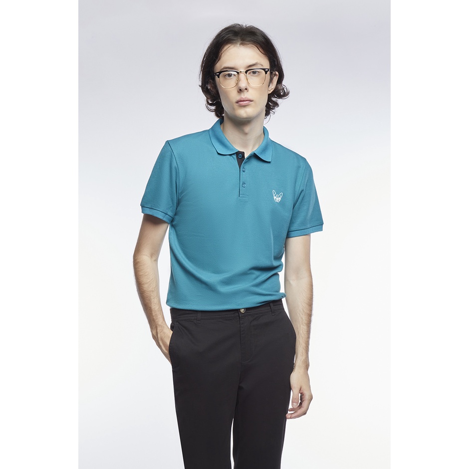 ESP เสื้อโปโลเฟรนช์ชี่ ผู้ชาย สีเขียว | Frenchie Polo Shirt | 3784