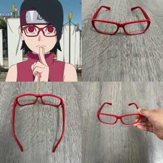 Uchiha Sarada คอสเพลย์ แว่นตา แว่นตา อะนิเมะ แว่นตา ฮาโลวีน คอสเพลย์ เครื่องแต่งกาย อุปกรณ์เสริม