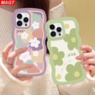 เคสโทรศัพท์มือถือ ลายดอกไม้ สีขาว สีเขียว สวยงาม สําหรับ Samsung A24 A14 A04 A04E M23 A13 A03S A53 A73 A33 A02 A50S A30S A23 A22 A21S A12 A02S A11 A51 A10 A30 A52S M12 A71 A53 A32