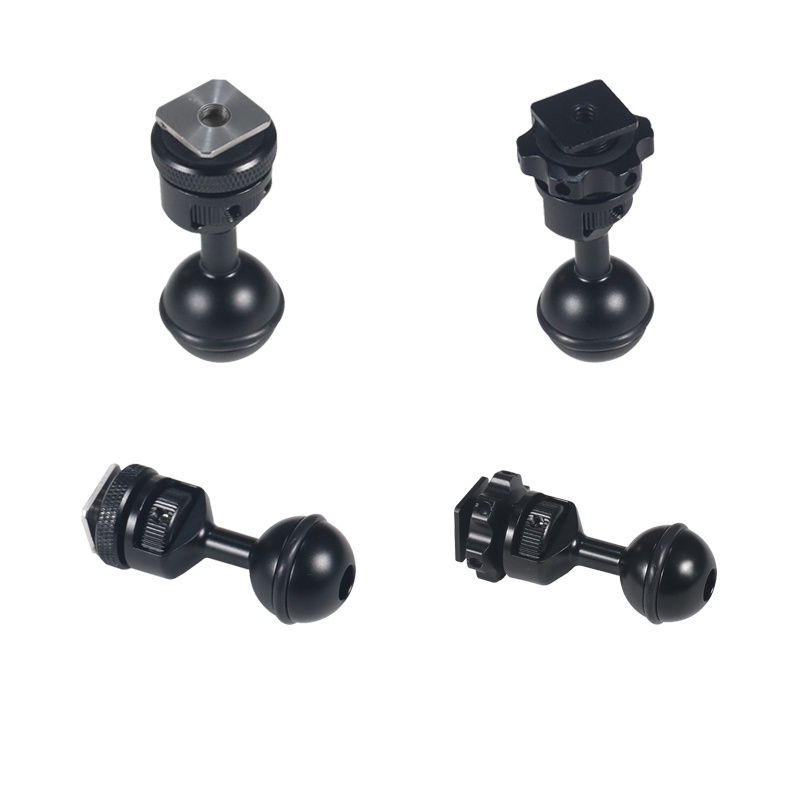 FEICHAO สําหรับ Insta360 X5/X4/X3 สําหรับ GoPro 13 12 11 1 นิ้ว Ball Head Mount อะแดปเตอร์สําหรับกล้องกันน้ําดําน้ํากรณี