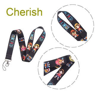 Cherish สายคล้องโทรศัพท์มือถือ ลายการ์ตูนอนิเมะ ONE PIECE