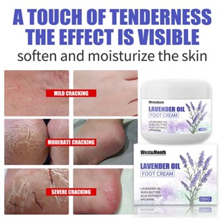  100g West&amp;Month Lavender Oil Foot Cream Anti Dry Cracking Foot Cream Gently and Deeply Nourishing to Remove Dead Skin