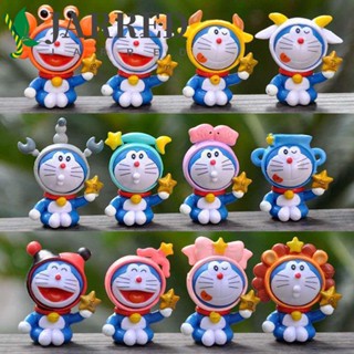 JARRED Kawaii Doraemon Action Figure Figures Toy Anime Figures Twelve Constellations Cute Cartoon Model Kids Toys Model Toys Desktop Decoration Children Gift Doraemon Dolls