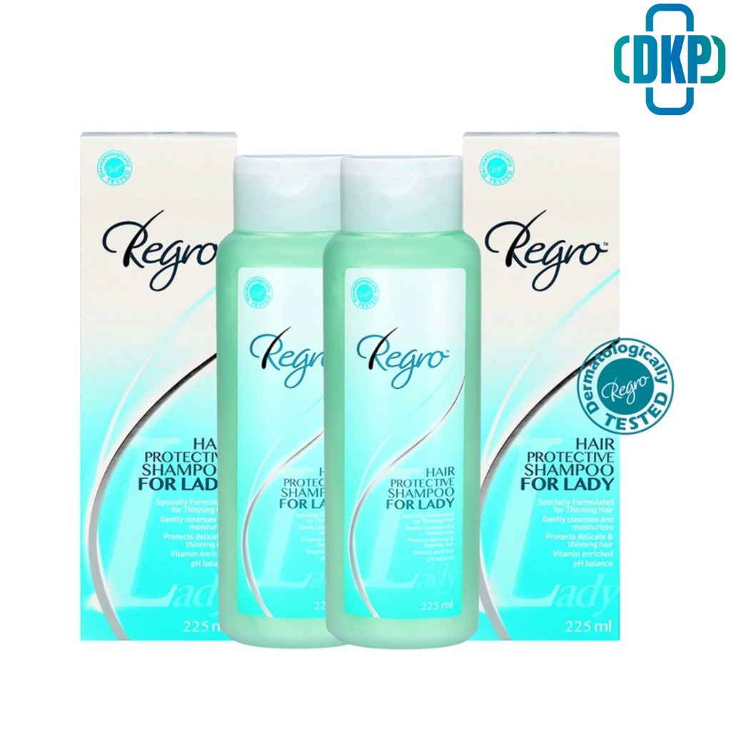 (แพค 2 ขวด) Regro Hair Protective Shampoo for Lady รีโกร 225 ml. [DKP]