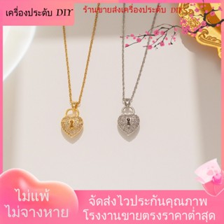 💖เครื่องประดับ DIY ขายส่ง💖สร้อยคอโซ่ ประดับเพทาย หรูหรา สไตล์เกาหลี ญี่ปุ่น สําหรับผู้หญิง[สร้อยคอ]