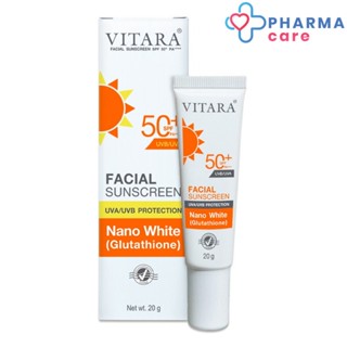 VITARA Facial sunscreen SPF50+ PA++ 20 G ครีมกันแดด [PC]