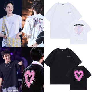 การออกแบบเดิมเสื้อยืดแขนสั้นลําลอง ผ้าฝ้ายแท้ ทรงหลวม พิมพ์ลาย KPOP SEVENTEEN LOVE Concert JEONGHAN JOSHUA พลัสไซซ์ แฟชั่นฤดูร้อน สไตล์ฮาราจูกุ สําหรับผู้ชาย และผู้หญิง