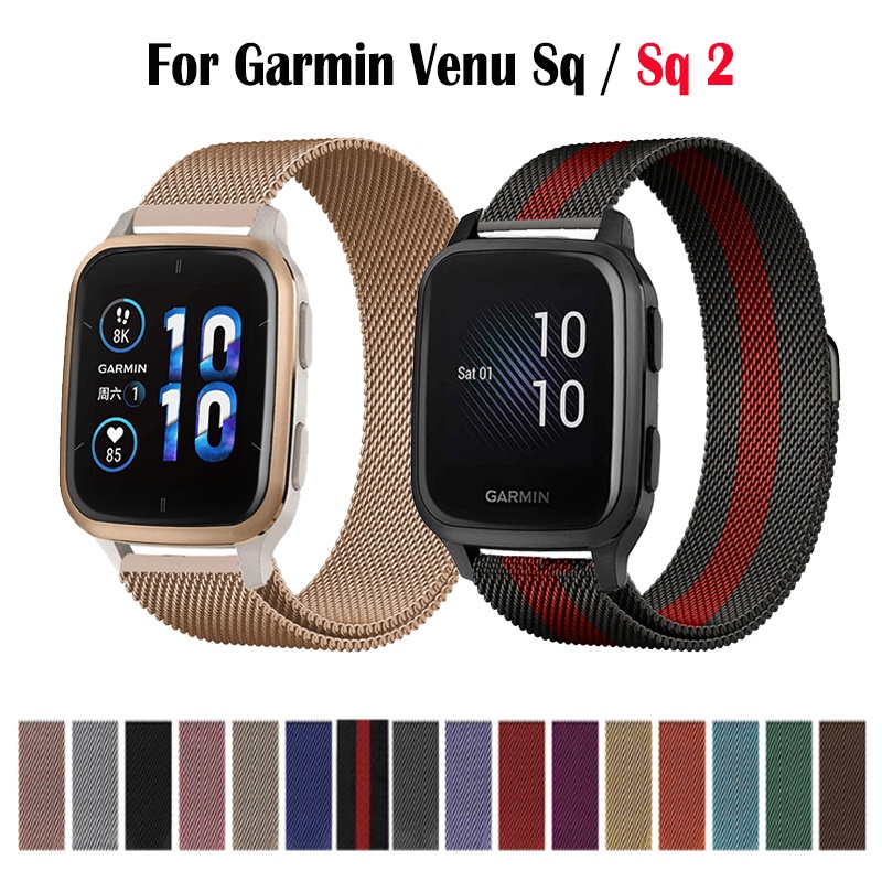 สายนาฬิกาข้อมือแม่เหล็ก สําหรับ Garmin Venu Sq 2 Music Strap Garmin Venu Sq Smart Watch