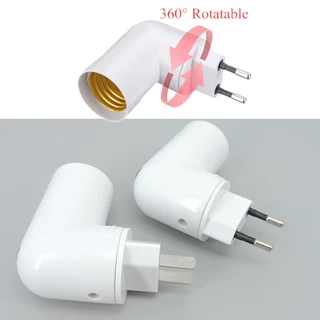 EU US ปลั๊ก E27 สกรูปรับโคมไฟฐาน light power ซ็อกเก็ตแปลงหลอดไฟหมุนผู้ถือเปิด/ปิดอะแดปเตอร์ TH23B2