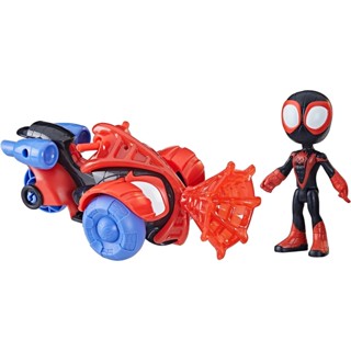 ของเล่นฟิกเกอร์ Marvel Spidey and His Amazing Friends Miles Morales: Spider-Man Techno Racer สําหรับเด็กก่อนวัยเรียน