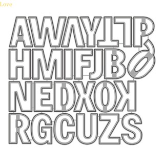 แผ่นแม่แบบโลหะ ฉลุลายตัวอักษรภาษาอังกฤษ สําหรับตกแต่งสมุดภาพ อัลบั้ม กระดาษ การ์ด แม่แบบ DIY