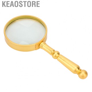 Keaostore Reading Magnifying Glass  6x Optical Classic Golden for Newspapers